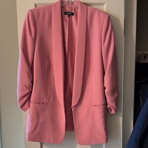 DKNY Rose Pink Shawl-Collar Open Blazer